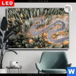 Leuchtbild Dia Wald Strasse Von Oben Querformat Produktvorschau mit dem Bild Wald & Straße von oben im Format Querformat.