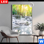 Leuchtbild Dia Wald Wasserfall No 1 Hochformat Produktvorschau mit dem Bild Wald & Wasserfall No. 1 im Format Hochformat.