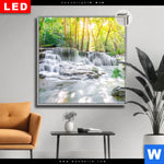 Leuchtbild Dia Wald Wasserfall No 1 Quadrat Produktvorschau mit dem Bild Wald & Wasserfall No. 1 im Format Quadrat.