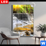 Leuchtbild Dia Wald Wasserfall No 2 Hochformat Produktvorschau mit dem Bild Wald & Wasserfall No. 2 im Format Hochformat.