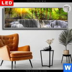 Leuchtbild Dia Wald Wasserfall No 2 Panorama Produktvorschau mit dem Bild Wald & Wasserfall No. 2 im Format Panorama.