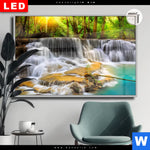 Leuchtbild Dia Wald Wasserfall No 2 Querformat Produktvorschau mit dem Bild Wald & Wasserfall No. 2 im Format Querformat.