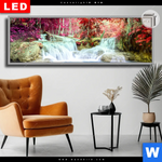 Leuchtbild Dia Wald Wasserfall No 3 Panorama Produktvorschau mit dem Bild Wald & Wasserfall No. 3 im Format Panorama.