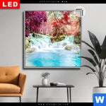 Leuchtbild Dia Wald Wasserfall No 3 Quadrat Produktvorschau mit dem Bild Wald & Wasserfall No. 3 im Format Quadrat.