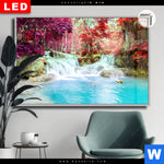 Leuchtbild Dia Wald Wasserfall No 3 Querformat Produktvorschau mit dem Bild Wald & Wasserfall No. 3 im Format Querformat.