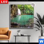 Leuchtbild Dia Wald Wasserfall No 4 Quadrat Produktvorschau mit dem Bild Wald & Wasserfall No. 4 im Format Quadrat.