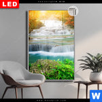 Leuchtbild Dia Wald Wasserfall No 5 Hochformat Produktvorschau mit dem Bild Wald & Wasserfall No. 5 im Format Hochformat.