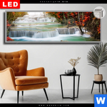 Leuchtbild Dia Wald Wasserfall No 5 Panorama Produktvorschau mit dem Bild Wald & Wasserfall No. 5 im Format Panorama.