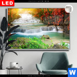 Leuchtbild Dia Wald Wasserfall No 5 Querformat Produktvorschau mit dem Bild Wald & Wasserfall No. 5 im Format Querformat.