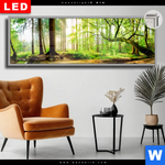 Leuchtbild Dia Waldpanorama Panorama Produktvorschau mit dem Bild Waldpanorama im Format Panorama.
