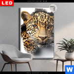 Leuchtbild Dia Wanddurchbruch Leopard Hochformat Produktvorschau mit dem Bild Wanddurchbruch - Leopard im Format Hochformat.