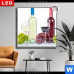 Leuchtbild Dia Wein In Flaschen Und Glaesern Quadrat Produktvorschau mit dem Bild Wein in Flaschen und Gläsern im Format Quadrat.