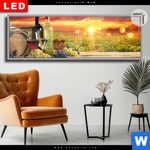 Leuchtbild Dia Weinreben Im Abendlicht Panorama Produktvorschau mit dem Bild Weinreben im Abendlicht im Format Panorama.