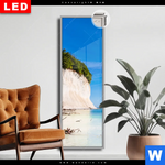 Leuchtbild Dia Weisse Kreidefelswand Am Meer Schmal Produktvorschau mit dem Bild Weiße Kreidefelswand am Meer im Format Schmal.