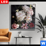 Leuchtbild Dia Weisse Pfingstrosen Quadrat Produktvorschau mit dem Bild Weiße Pfingstrosen im Format Quadrat.