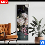 Leuchtbild Dia Weisse Pfingstrosen Schmal Produktvorschau mit dem Bild Weiße Pfingstrosen im Format Schmal.