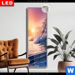 Leuchtbild Dia Welle Im Sonnenuntergang Schmal Produktvorschau mit dem Bild Welle im Sonnenuntergang im Format Schmal.