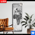 Leuchtbild Dia Weltkarte Grautoene Schmal Produktvorschau mit dem Bild Weltkarte Grautöne im Format Schmal.