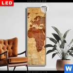Leuchtbild Dia Weltkarte Rostoptik Schmal Produktvorschau mit dem Bild Weltkarte Rostoptik im Format Schmal.