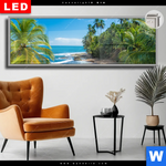 Leuchtbild Dia Wilder Karibischer Strand Panorama Produktvorschau mit dem Bild Wilder karibischer Strand im Format Panorama.
