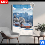 Leuchtbild Dia Winteridylle In Den Bergen Hochformat Produktvorschau mit dem Bild Winteridylle in den Bergen im Format Hochformat.