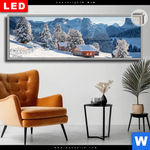 Leuchtbild Dia Winteridylle In Den Bergen Panorama Produktvorschau mit dem Bild Winteridylle in den Bergen im Format Panorama.