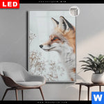 Leuchtbild Dia Winterstille Der Fuchs Hochformat Produktvorschau mit dem Bild Winterstille - Der Fuchs im Format Hochformat.