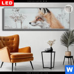 Leuchtbild Dia Winterstille Der Fuchs Panorama Produktvorschau mit dem Bild Winterstille - Der Fuchs im Format Panorama.