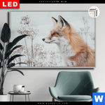 Leuchtbild Dia Winterstille Der Fuchs Querformat Produktvorschau mit dem Bild Winterstille - Der Fuchs im Format Querformat.