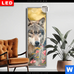 Leuchtbild Dia Wolfsblick Im Fruehling Schmal Produktvorschau mit dem Bild Wolfsblick im Frühling im Format Schmal.