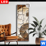 Leuchtbild Dia Yin Yang Auf Rissiger Erde Schmal Produktvorschau mit dem Bild Yin Yang auf rissiger Erde im Format Schmal.