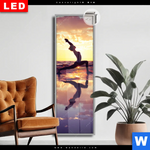 Leuchtbild Dia Yoga Am Lila Strand Schmal Produktvorschau mit dem Bild Yoga am lila Strand im Format Schmal.