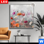 Leuchtbild Dia Zarte Mohnblumen Im Wind Quadrat Produktvorschau mit dem Bild Zarte Mohnblumen im Wind im Format Quadrat.