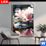 Leuchtbild Dia Zen Steine Mit Blumen Hochformat Produktvorschau mit dem Bild Zen Steine mit Blumen im Format Hochformat.