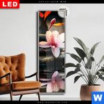 Leuchtbild Dia Zen Steine Mit Blumen Schmal Produktvorschau mit dem Bild Zen Steine mit Blumen im Format Schmal.