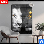 Leuchtbild Dia Zwei Loewen Schwarz Weiss Hochformat Produktvorschau mit dem Bild Zwei Löwen Schwarz & Weiß im Format Hochformat.