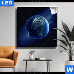 Leuchtbild Die Erde Quadrat Produktvorschau mit dem Bild Die Erde im Format Quadrat.
