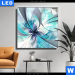 Leuchtbild Digitale Blumen No 3 Quadrat Produktvorschau mit dem Bild Digitale Blumen No.3 im Format Quadrat.