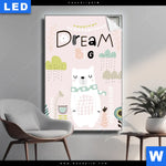 Leuchtbild Dream Big Eisbaer Hochformat Produktvorschau mit dem Bild Dream Big Eisbär im Format Hochformat.