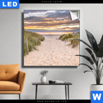 Leuchtbild Duenen Am Nordseestrand No 2 Quadrat Produktvorschau mit dem Bild Dünen am Nordseestrand No.2 im Format Quadrat.