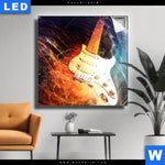 Leuchtbild E Gitarre Quadrat Produktvorschau mit dem Bild E-Gitarre im Format Quadrat.