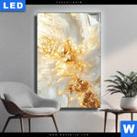 Leuchtbild Edle Farbexplosion Gold Hochformat Produktvorschau mit dem Bild Edle Farbexplosion Gold im Format Hochformat.