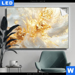 Leuchtbild Edle Farbexplosion Gold Querformat Produktvorschau mit dem Bild Edle Farbexplosion Gold im Format Querformat.