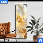 Leuchtbild Edle Farbexplosion Gold Schmal Produktvorschau mit dem Bild Edle Farbexplosion Gold im Format Schmal.