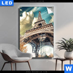 Leuchtbild Eifelturm In Paris Hochformat Produktvorschau mit dem Bild Eifelturm in Paris im Format Hochformat.