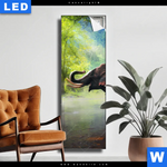 Leuchtbild Elefant Im Wasser Schmal Produktvorschau mit dem Bild Elefant im Wasser im Format Schmal.