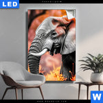 Leuchtbild Elefant Savannenzauber In Afrika Hochformat Produktvorschau mit dem Bild Elefant - Savannenzauber in Afrika im Format Hochformat.