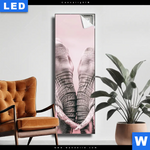 Leuchtbild Elefanten Harmonie In Pastell Schmal Produktvorschau mit dem Bild Elefanten - Harmonie in Pastell im Format Schmal.