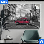 Leuchtbild Ente In Paris Querformat Produktvorschau mit dem Bild Ente in Paris im Format Querformat.