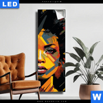 Leuchtbild Erzoernte Frau Schmal Produktvorschau mit dem Bild Erzörnte Frau im Format Schmal.